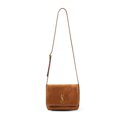 YSL SAINT LAURENT SMALL SATCHEL IN SUEDE 633151 (21*16*5cm)